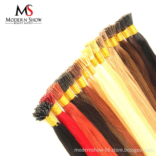 Wholesale 3c 7a hair any colored I tip human hair extension